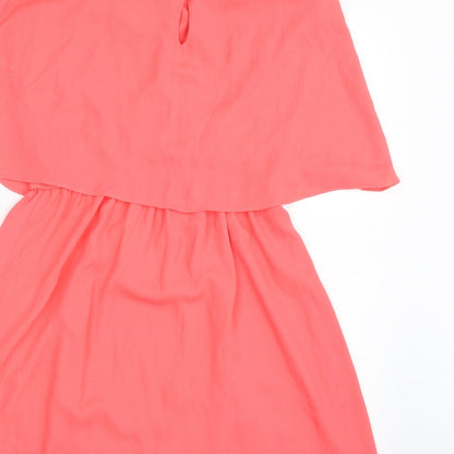 Atmosphere Womens Pink  Polyester Skater Dress  Size 12  Off the Shoulder Pullover