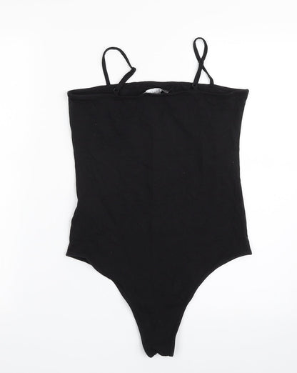 Primark Womens Black  Cotton Bodysuit One-Piece Size 10  Snap - Item Length -25in