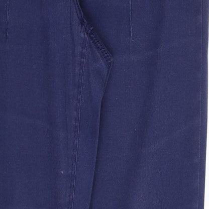 H&M Womens Blue  Cotton Jegging Jeans Size 14 L30 in Slim Zip