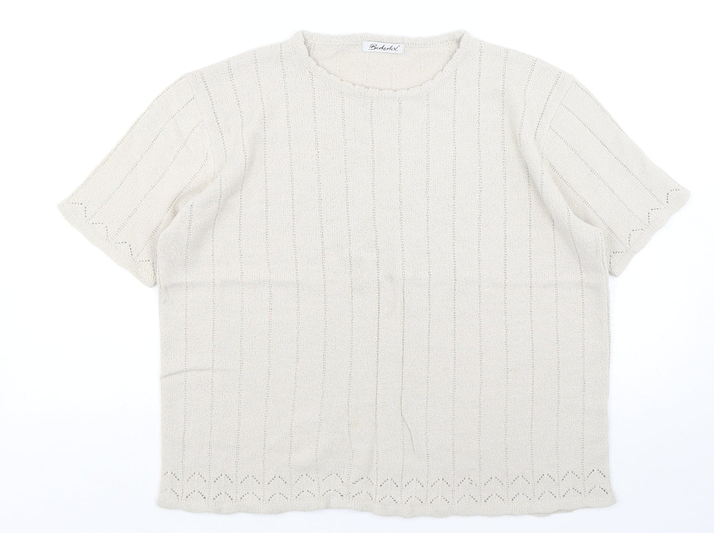 Womens UK Size 18 Berkertex Beige Pullover Jumper