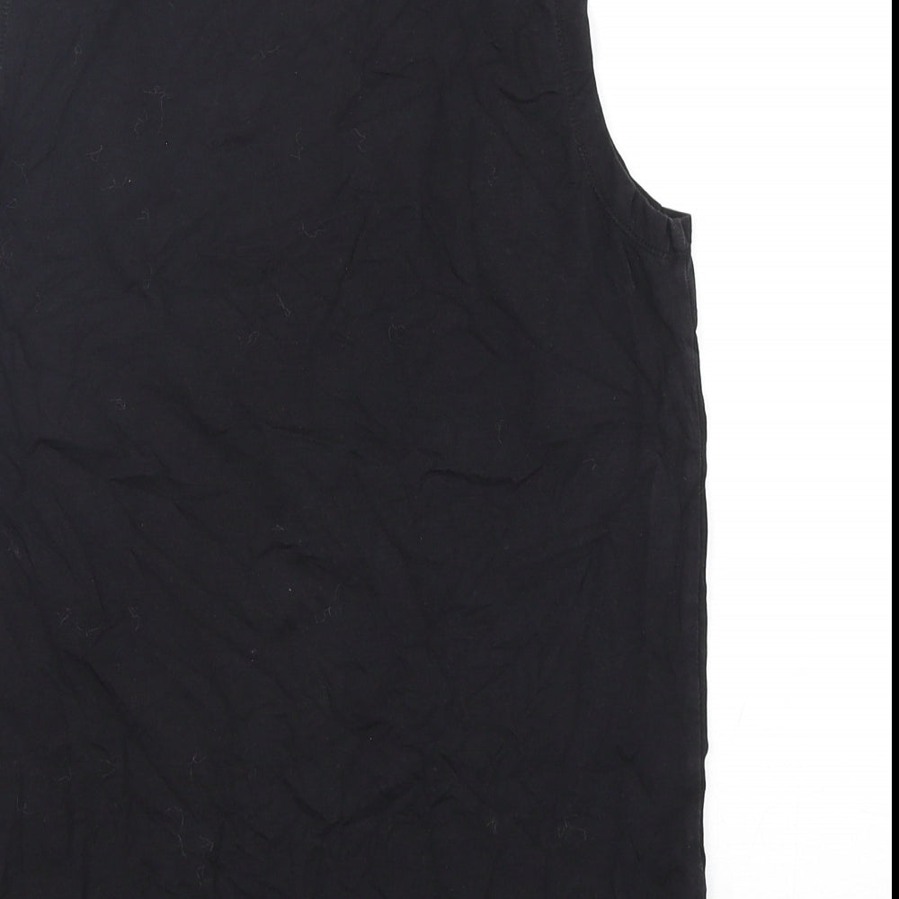 Pursue Fitness Womens Black  Cotton Basic Tank Size S Round Neck Pullover