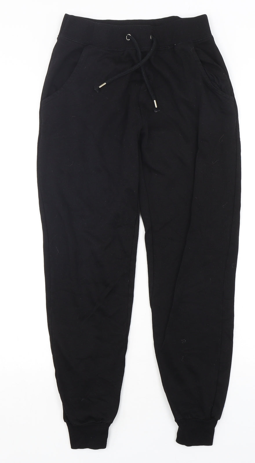 New Look Womens Black  Polyester Sweatpants Trousers Size 6 L26 in Regular Drawstring