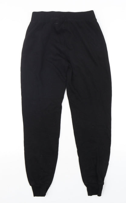 New Look Womens Black  Polyester Sweatpants Trousers Size 6 L26 in Regular Drawstring