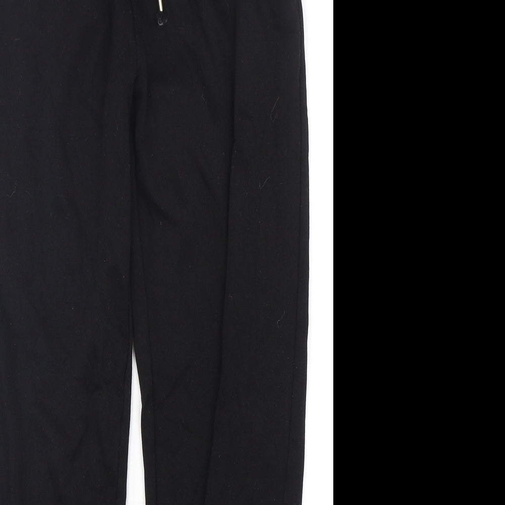 New Look Womens Black  Polyester Sweatpants Trousers Size 6 L26 in Regular Drawstring