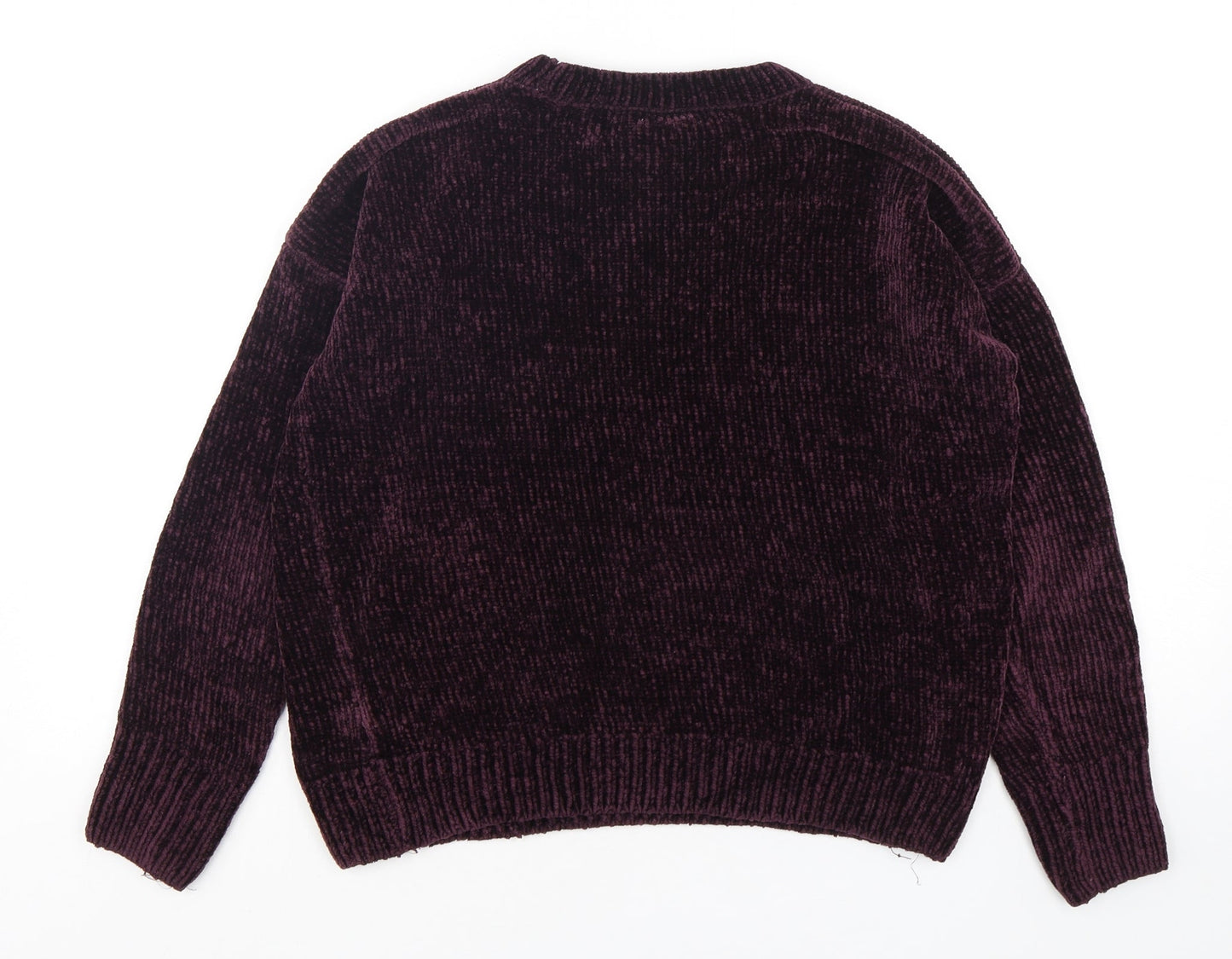 Primark Womens Purple Round Neck  Polyester Pullover Jumper Size 6