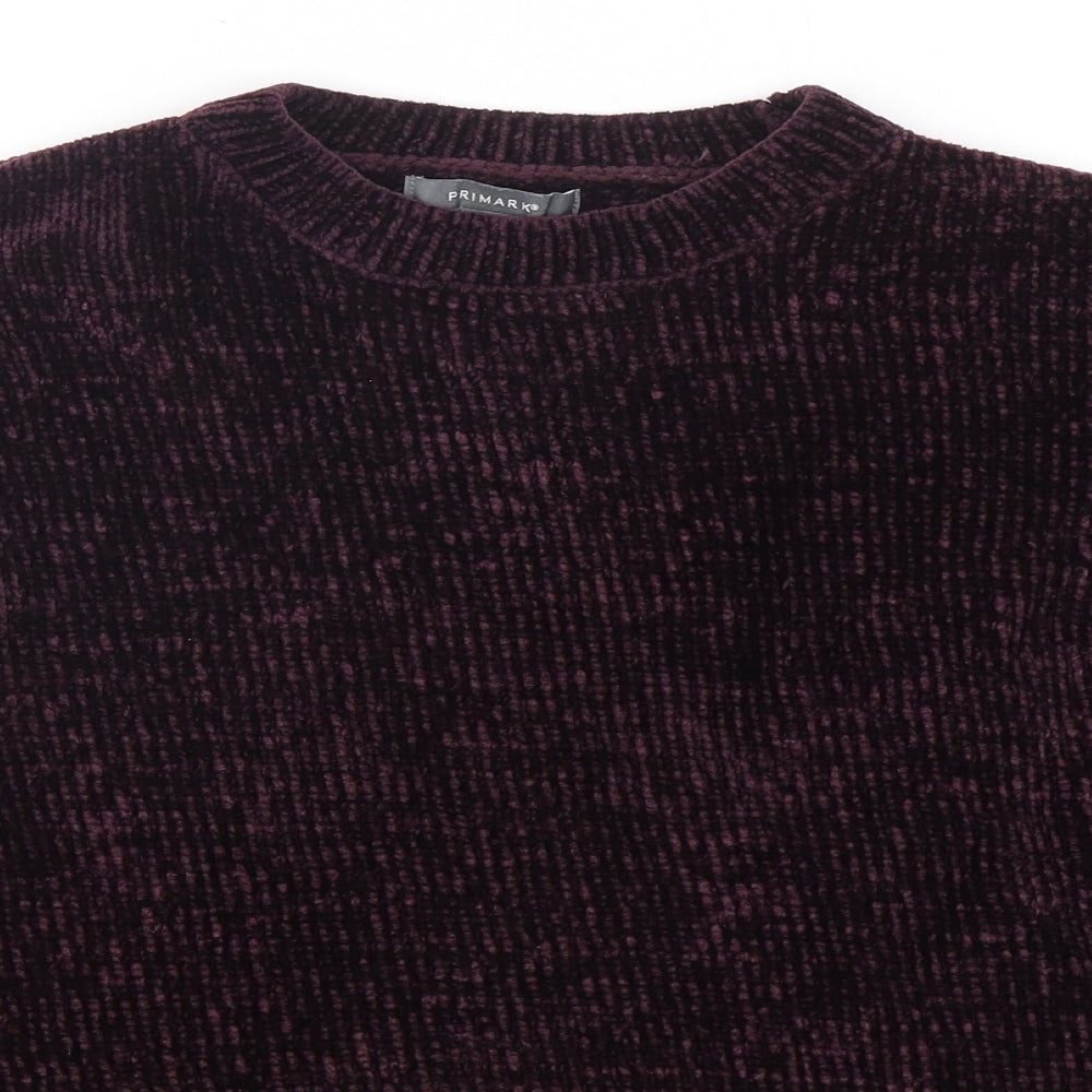 Primark Womens Purple Round Neck  Polyester Pullover Jumper Size 6
