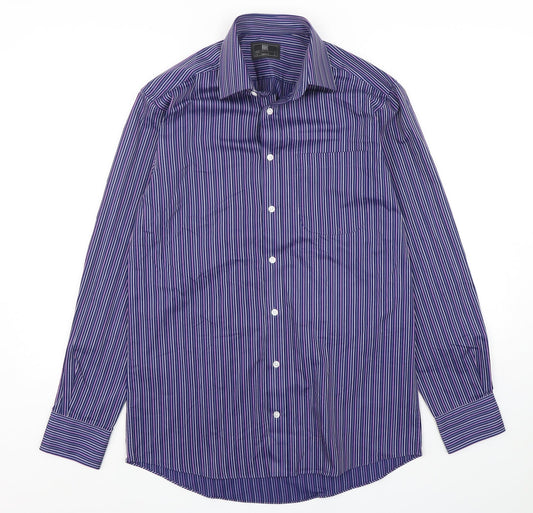 Mens UK Collar Size 14.5 Marks and Spencer Smart Purple  Dress Shirt