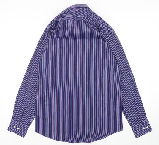 Mens UK Collar Size 14.5 Marks and Spencer Smart Purple  Dress Shirt