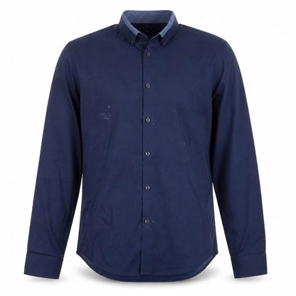 Mens UK Size S New Look Blue  Button-Up Long Sleeve Casual Shirt