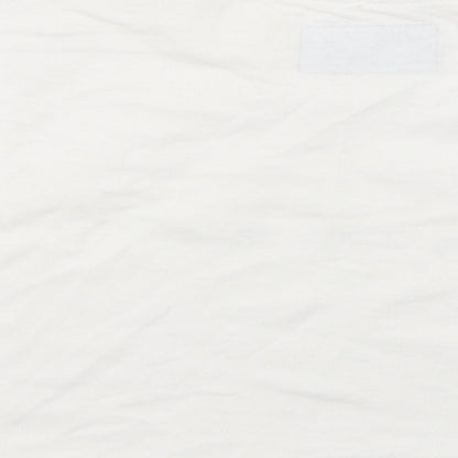 Womens UK Size S PRETTYLITTLETHING White Cropped T-Shirt