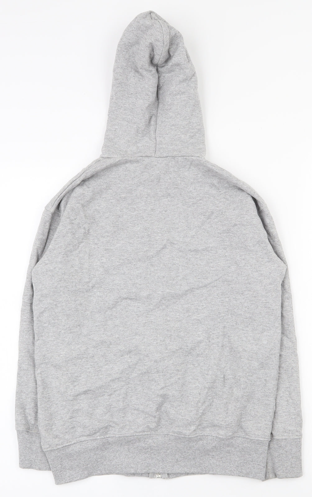Preworn Girls Grey  Cotton Full Zip Hoodie Size S  Zip