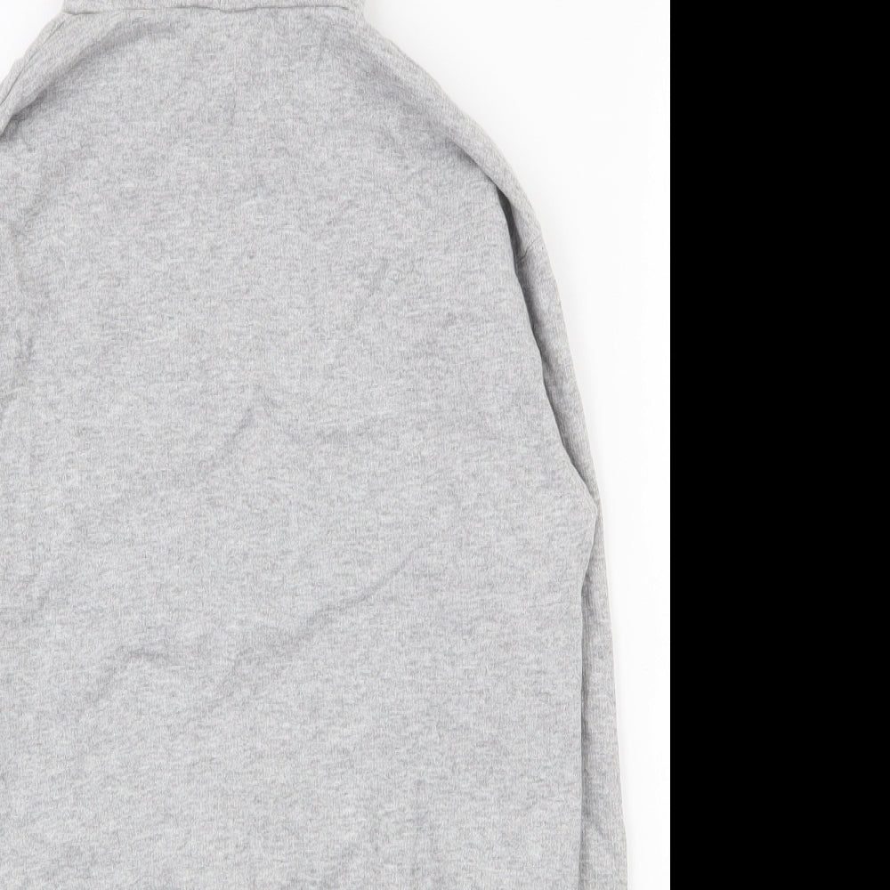 Preworn Girls Grey  Cotton Full Zip Hoodie Size S  Zip
