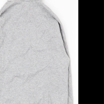 Preworn Girls Grey  Cotton Full Zip Hoodie Size S  Zip