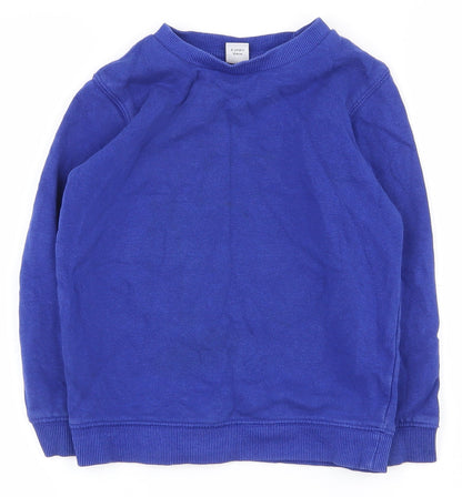 TU Boys Blue  Cotton Pullover Sweatshirt Size 4 Years  Pullover - School wear
