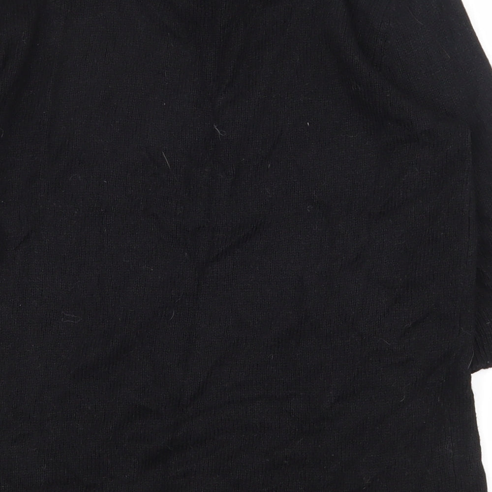 Dorothy Perkins Womens Black Collared  Nylon Pullover Jumper Size 12