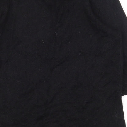 Dorothy Perkins Womens Black Collared  Nylon Pullover Jumper Size 12