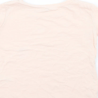 RTR Girls Pink  Cotton Pullover T-Shirt Size 5 Years Crew Neck