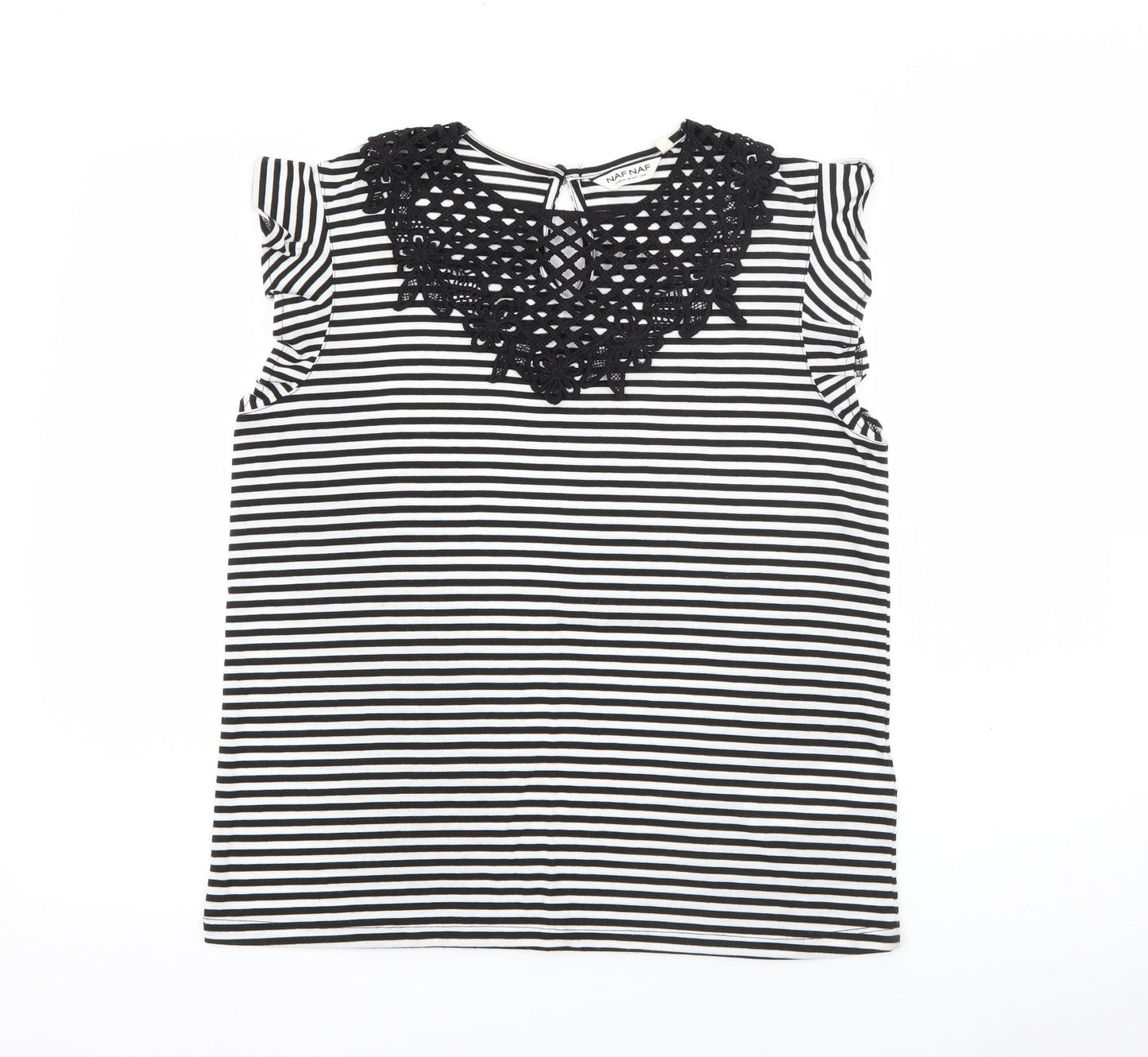 Womens UK Size L NAF NAF White Basic T-Shirt