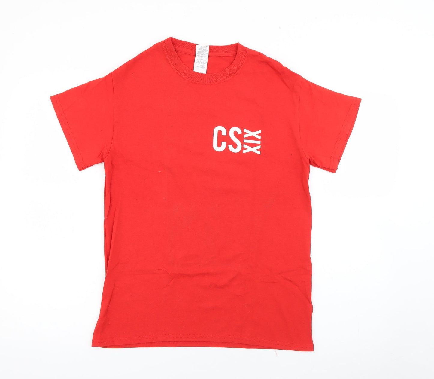 Mens UK Size S Gildan Red  T-Shirt