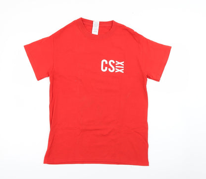 Mens UK Size S Gildan Red  T-Shirt
