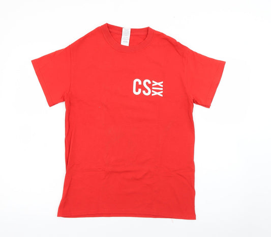 Mens UK Size S Gildan Red  T-Shirt