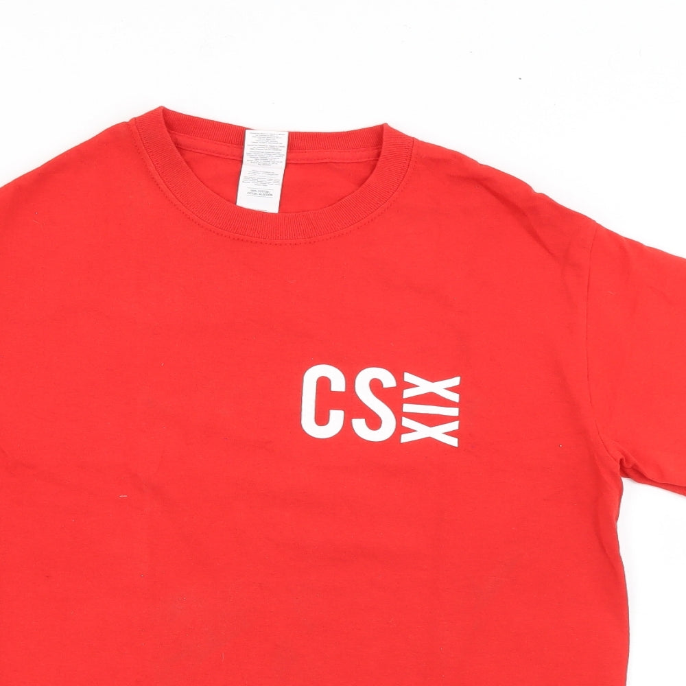 Mens UK Size S Gildan Red  T-Shirt