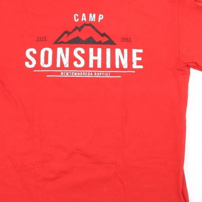 Mens UK Size S Gildan Red  T-Shirt