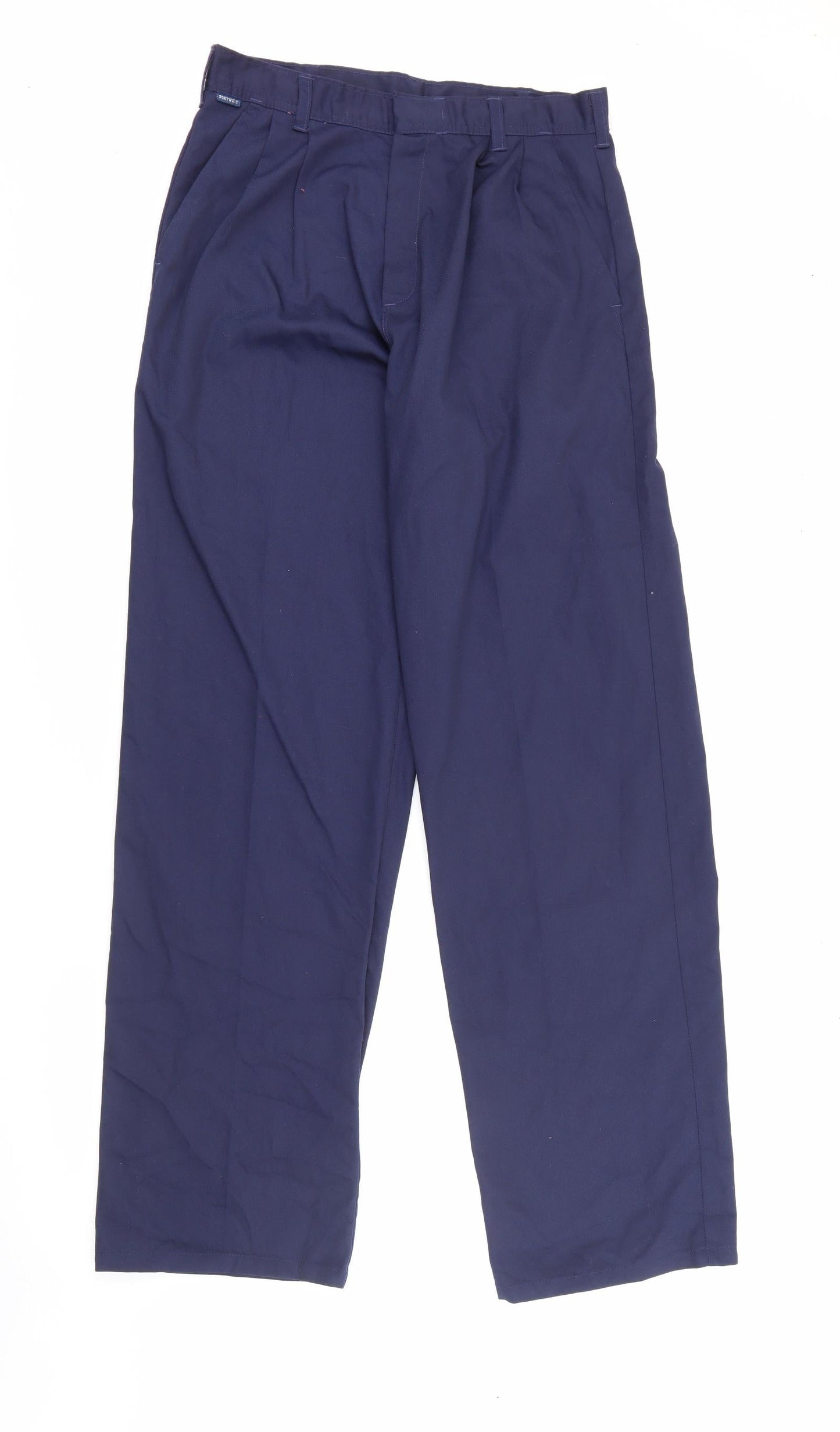 Portwest Mens Blue  Polyester Trousers  Size 30 in L33 in Regular Zip