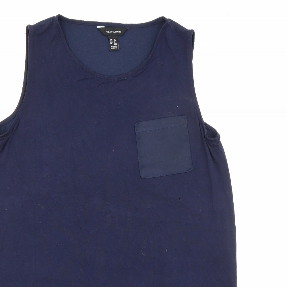 Womens UK Size 10 New Look Blue Camisole Tank