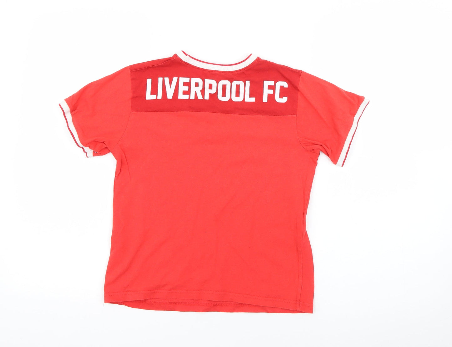 Liverpool FC Boys Red  Cotton Basic T-Shirt Size 8 Years Crew Neck
