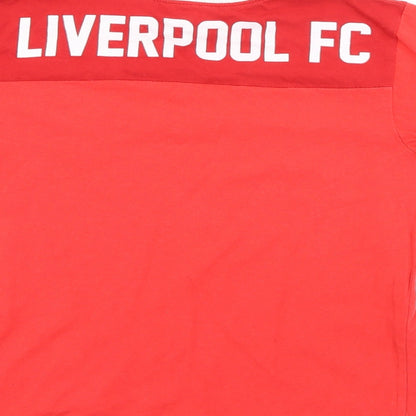 Liverpool FC Boys Red  Cotton Basic T-Shirt Size 8 Years Crew Neck