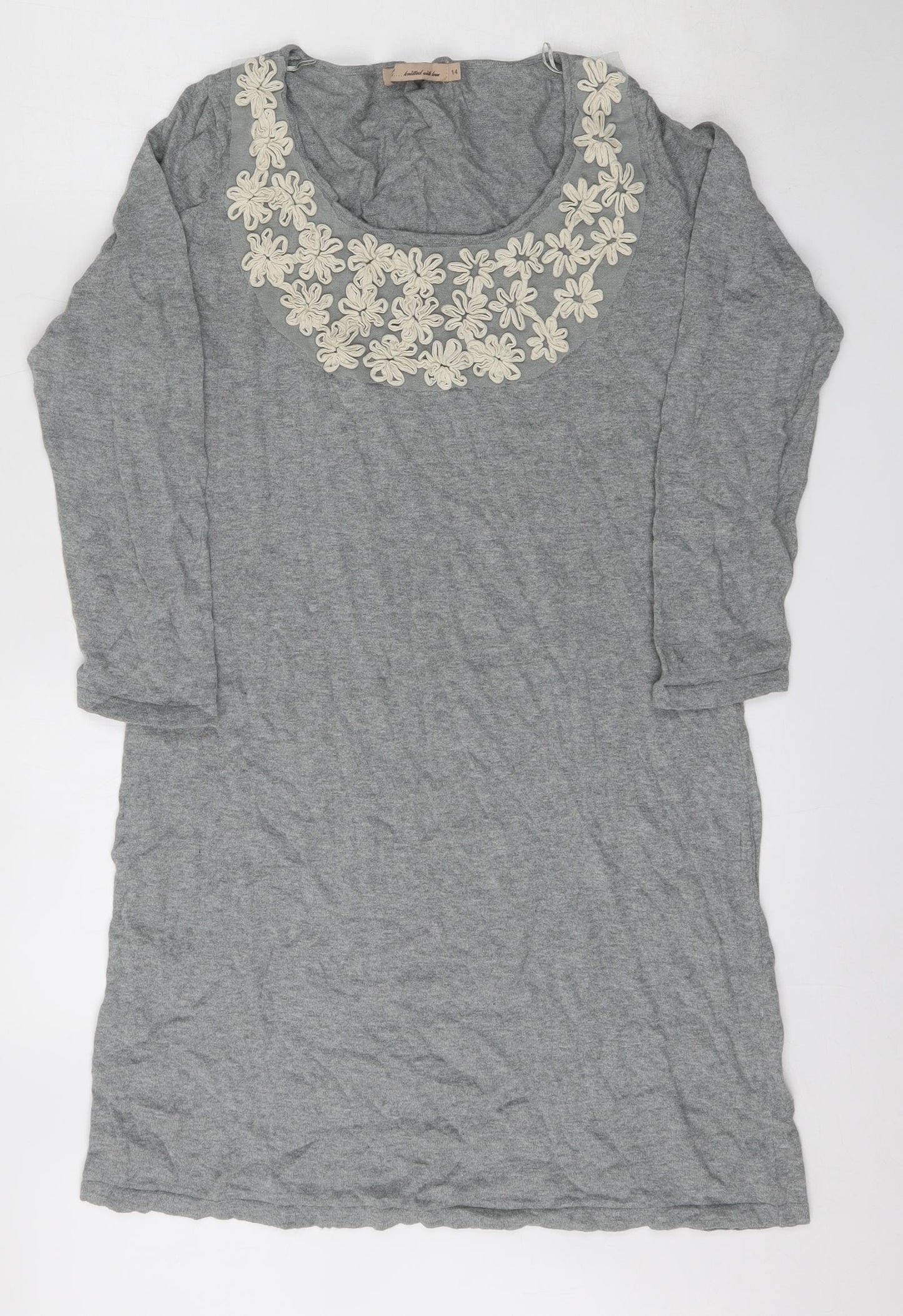 Womens UK Size 14 NEXT Grey Cardigan Jumper