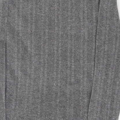 Primark Womens Grey Round Neck  Viscose Pullover Jumper Size 6
