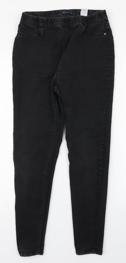 Womens UK Size 12 Papaya Regular Fit Skinny Black Jeans