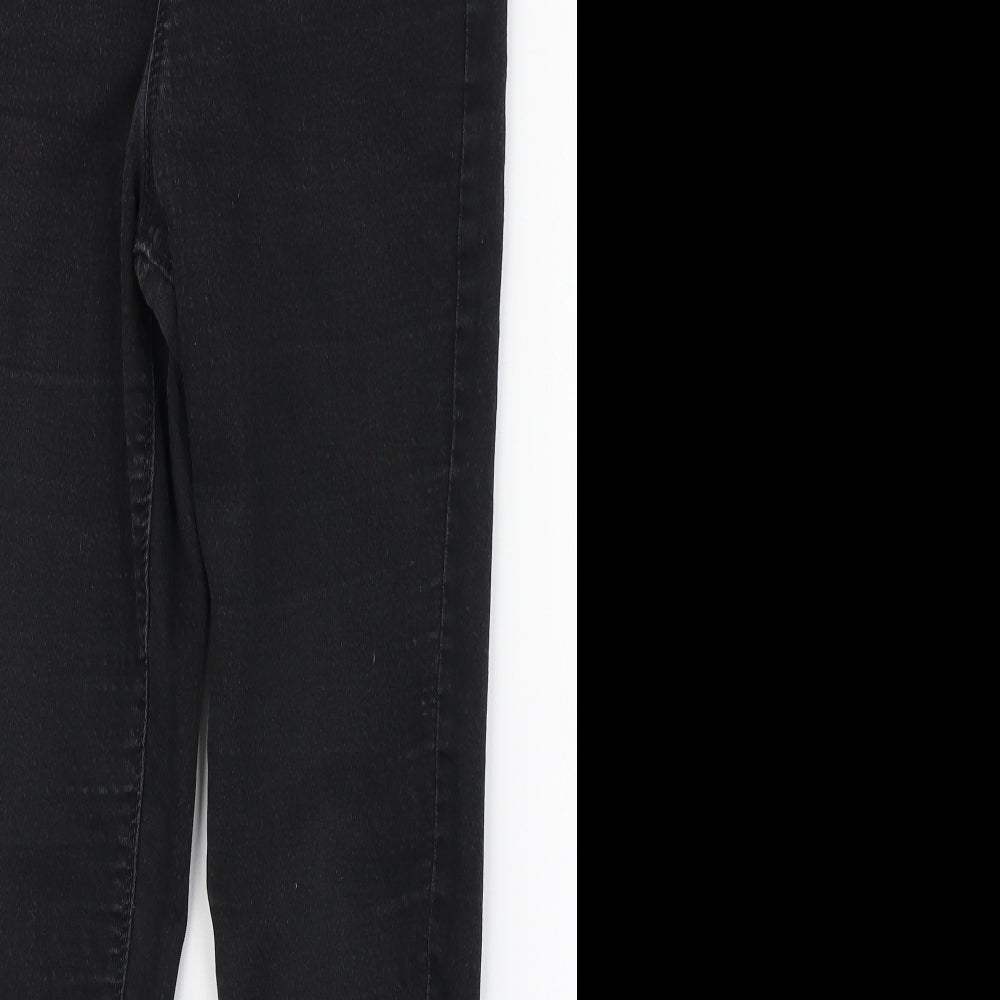 Womens UK Size 12 Papaya Regular Fit Skinny Black Jeans