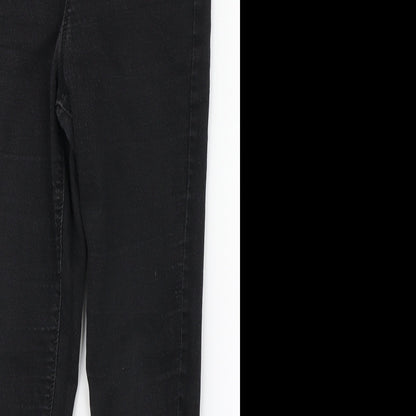 Womens UK Size 12 Papaya Regular Fit Skinny Black Jeans