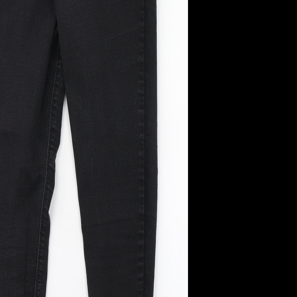 Womens UK Size 12 Papaya Regular Fit Skinny Black Jeans
