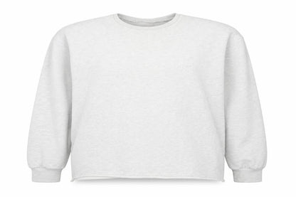 Front view of ASOS women’s grey cotton pullover sweatshirt, size UK 12, pullover