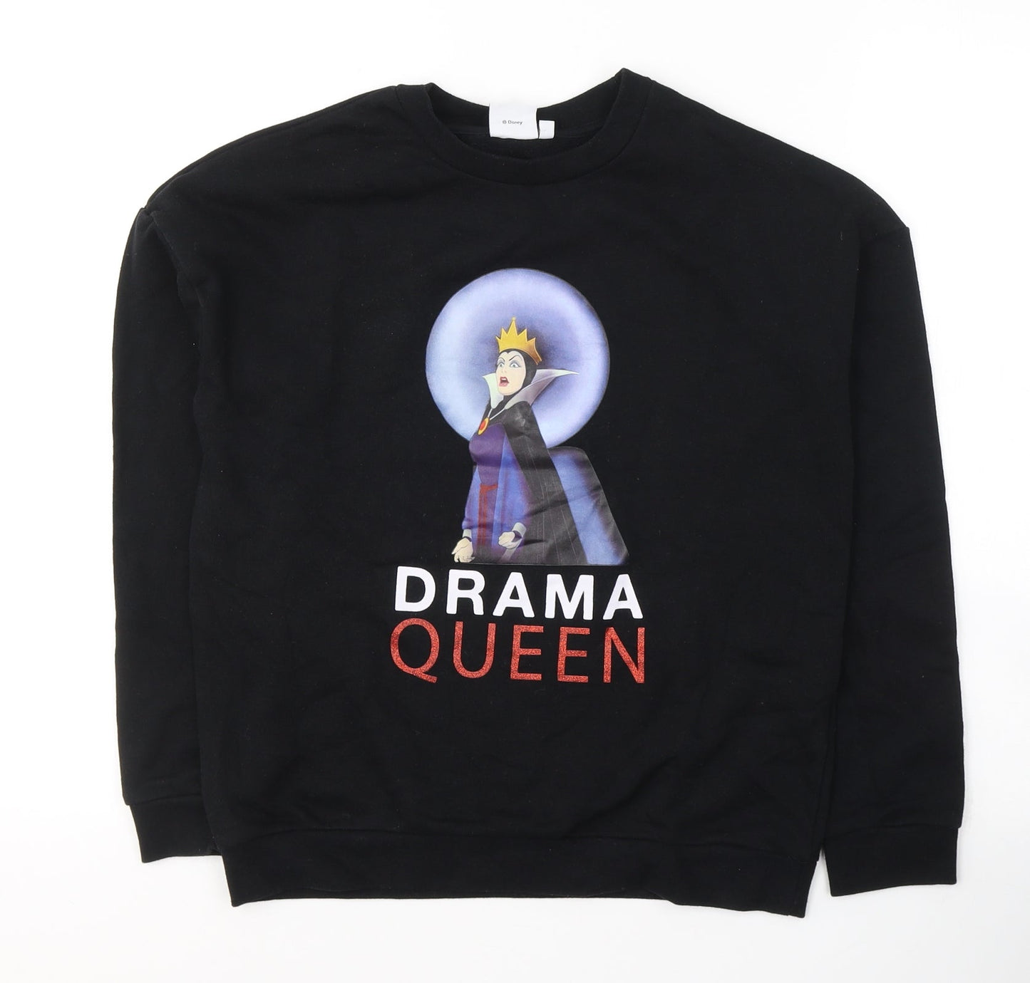 Womens UK Size XS Disney Black Pullover Sweatshirt