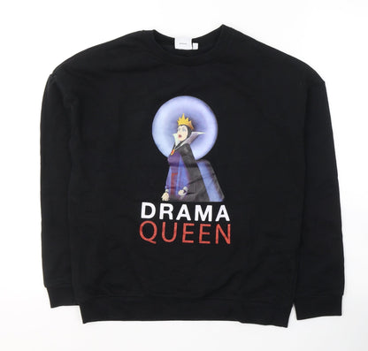 Womens UK Size XS Disney Black Pullover Sweatshirt