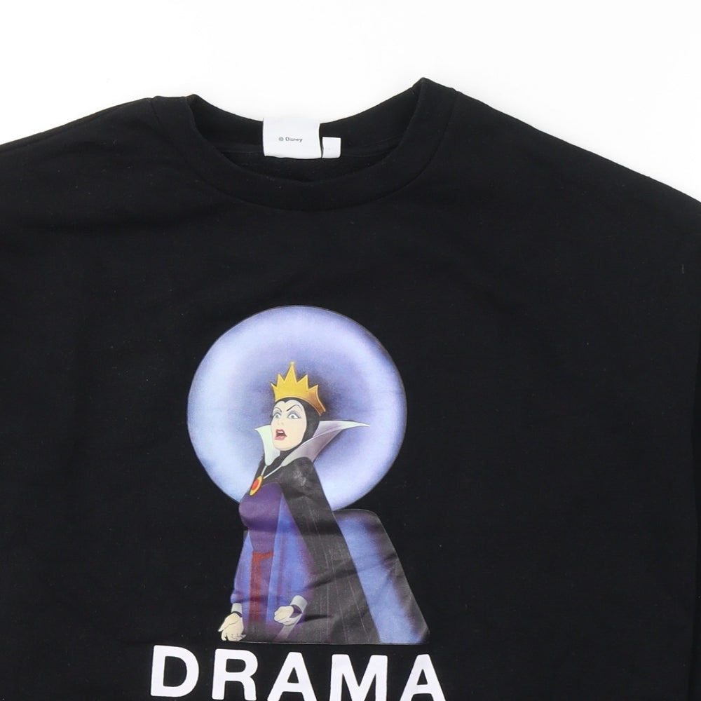 Womens UK Size XS Disney Black Pullover Sweatshirt
