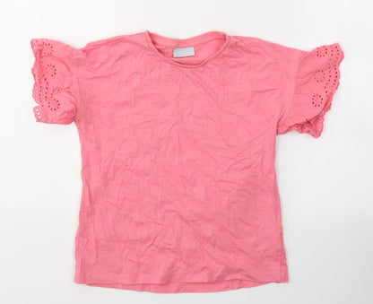 I Love Girls Wear Girls Pink  Cotton Pullover T-Shirt Size 10 Years Round Neck Pullover