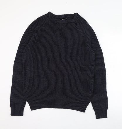 Dunnes Stores Mens Blue Round Neck  Acrylic Pullover Jumper Size M