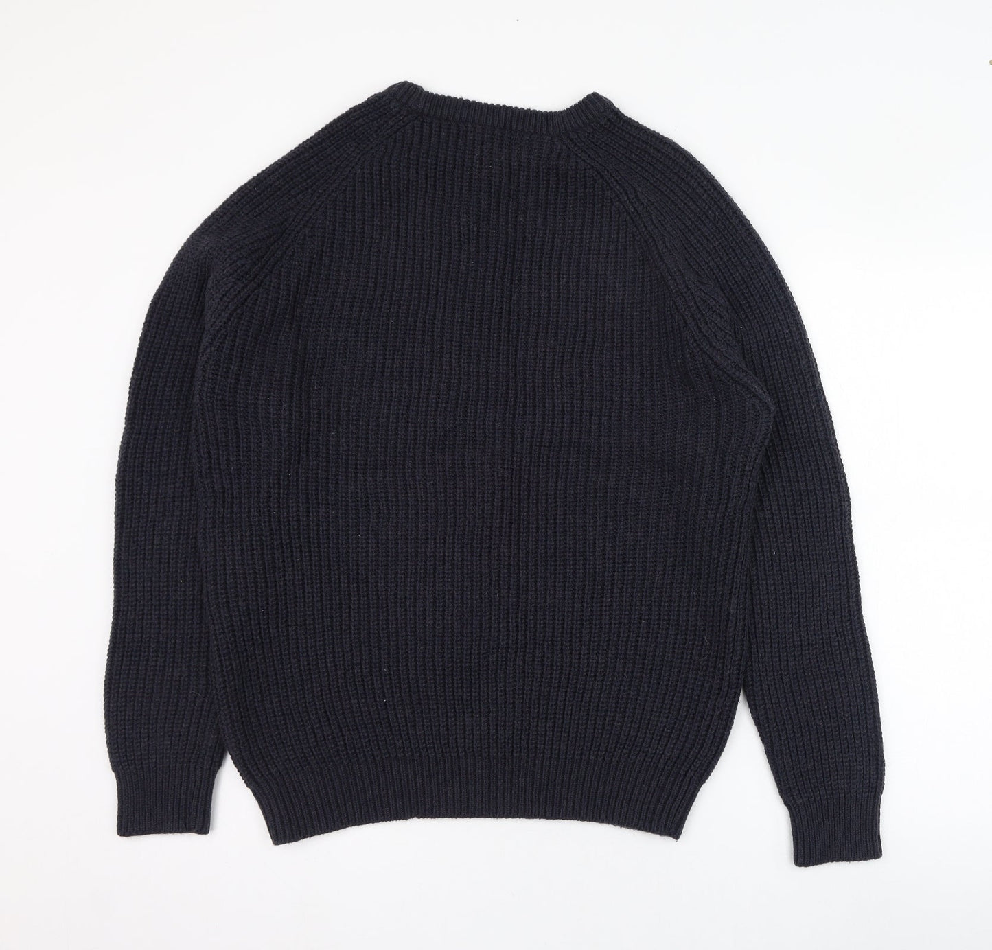 Dunnes Stores Mens Blue Round Neck  Acrylic Pullover Jumper Size M