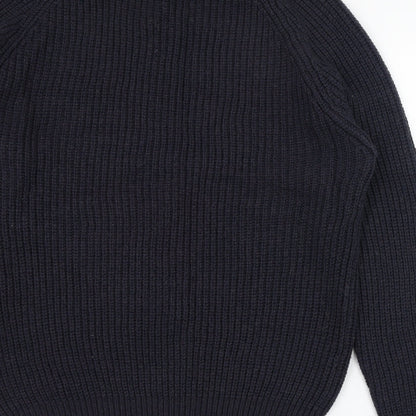 Dunnes Stores Mens Blue Round Neck  Acrylic Pullover Jumper Size M