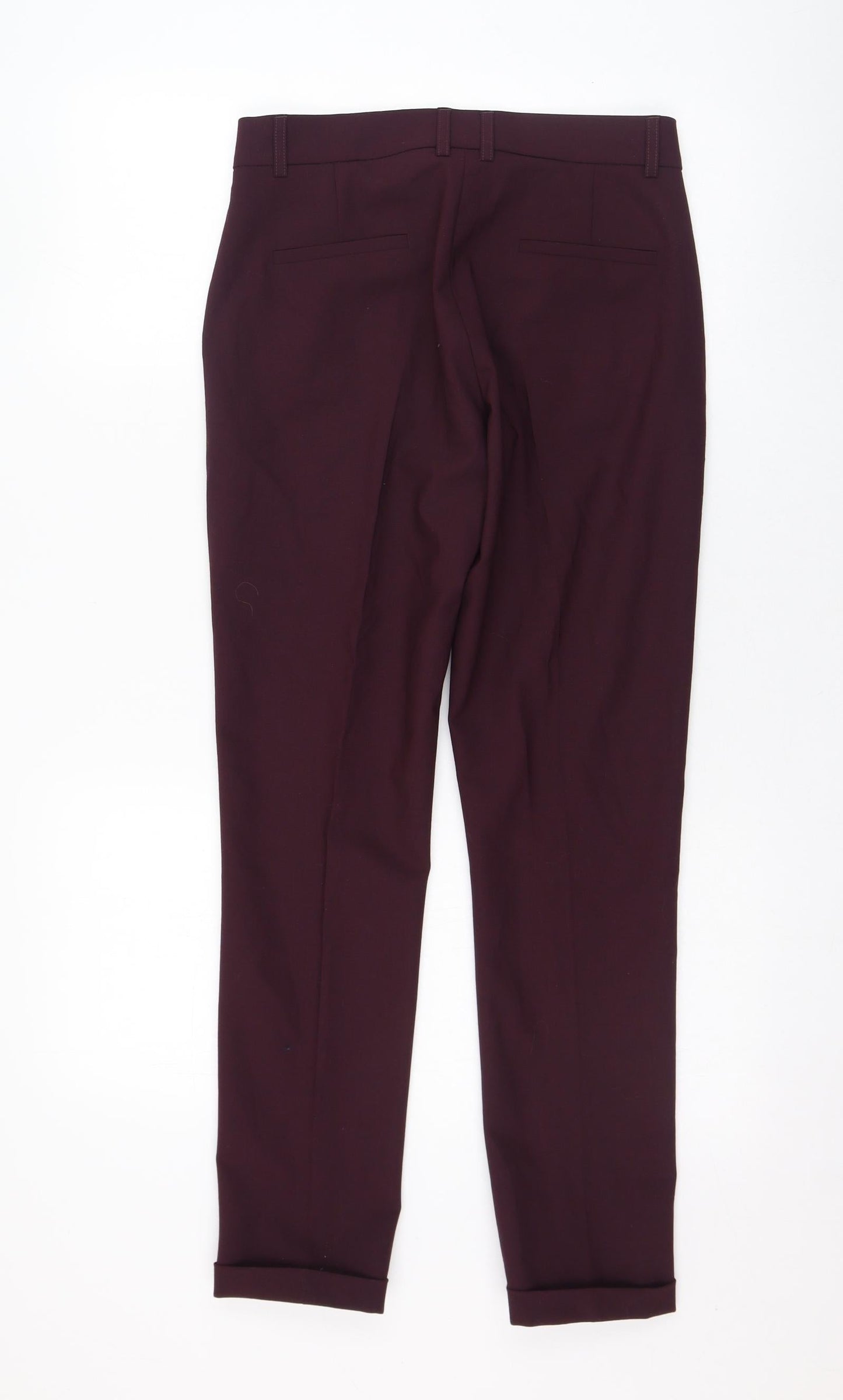 Karen By Simonsen Womens Purple  Polyester Trousers  Size 34 L27 in Regular Zip