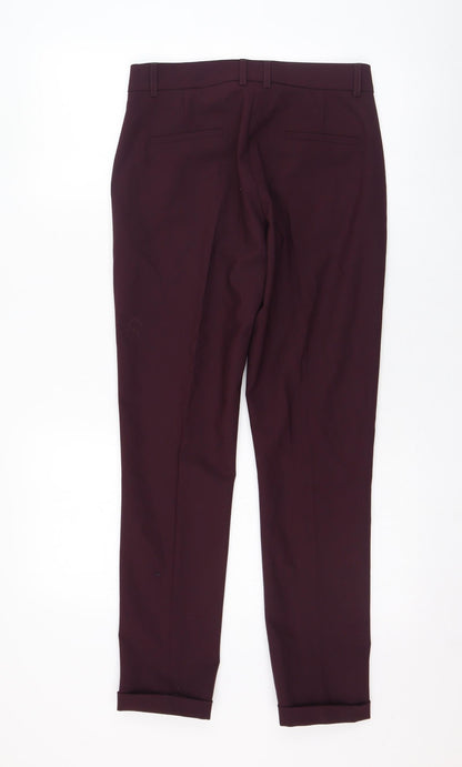 Karen By Simonsen Womens Purple  Polyester Trousers  Size 34 L27 in Regular Zip