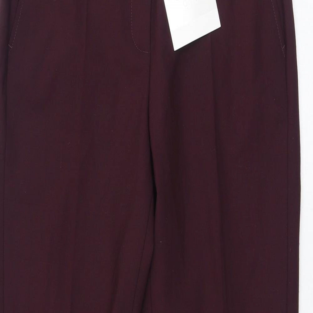 Karen By Simonsen Womens Purple  Polyester Trousers  Size 34 L27 in Regular Zip