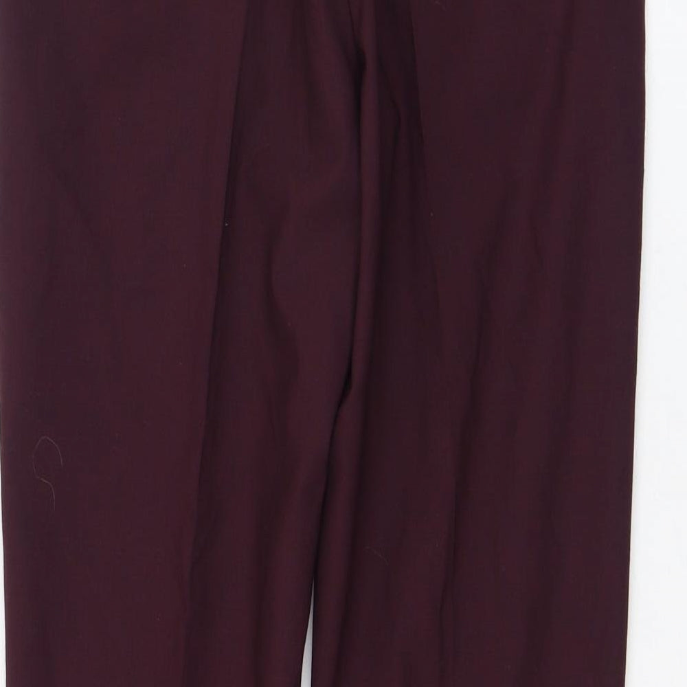 Karen By Simonsen Womens Purple  Polyester Trousers  Size 34 L27 in Regular Zip