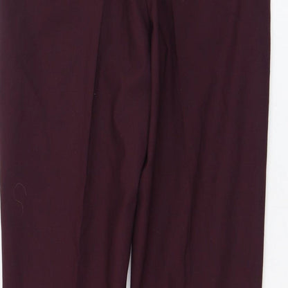 Karen By Simonsen Womens Purple  Polyester Trousers  Size 34 L27 in Regular Zip